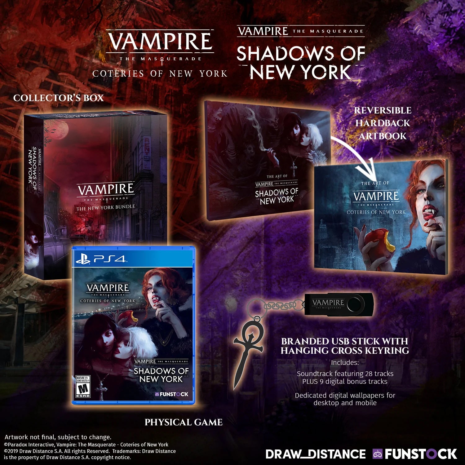 Vampire the Masquerade Coteries and Shadows of New York - Collector's Edition [PlayStation 4] PlayStation 4 Video Game Funstock   