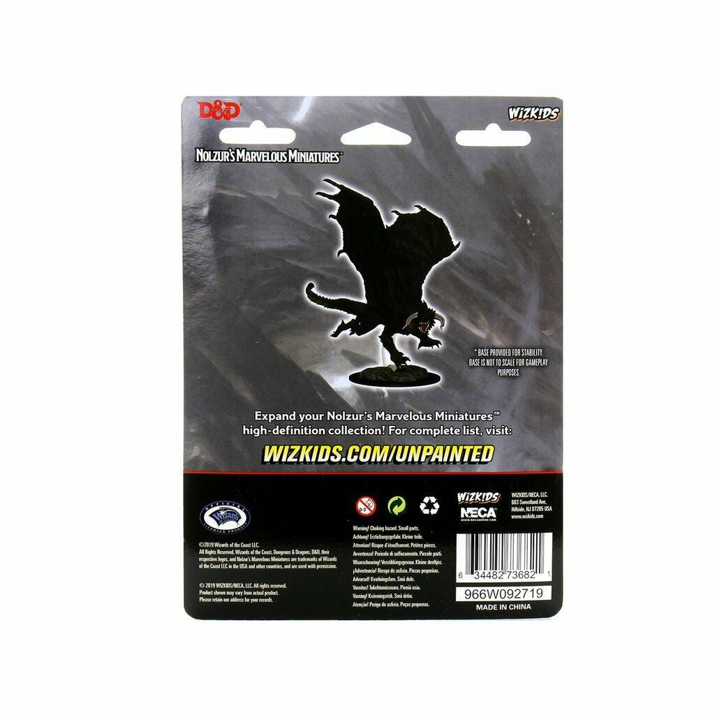 WizKids Dungeons & Dragons: Nolzur’s Marvelous Unpainted Miniatures - Young Black Dragon [Board Game Accessory] Board Game Wizards of the Coast   