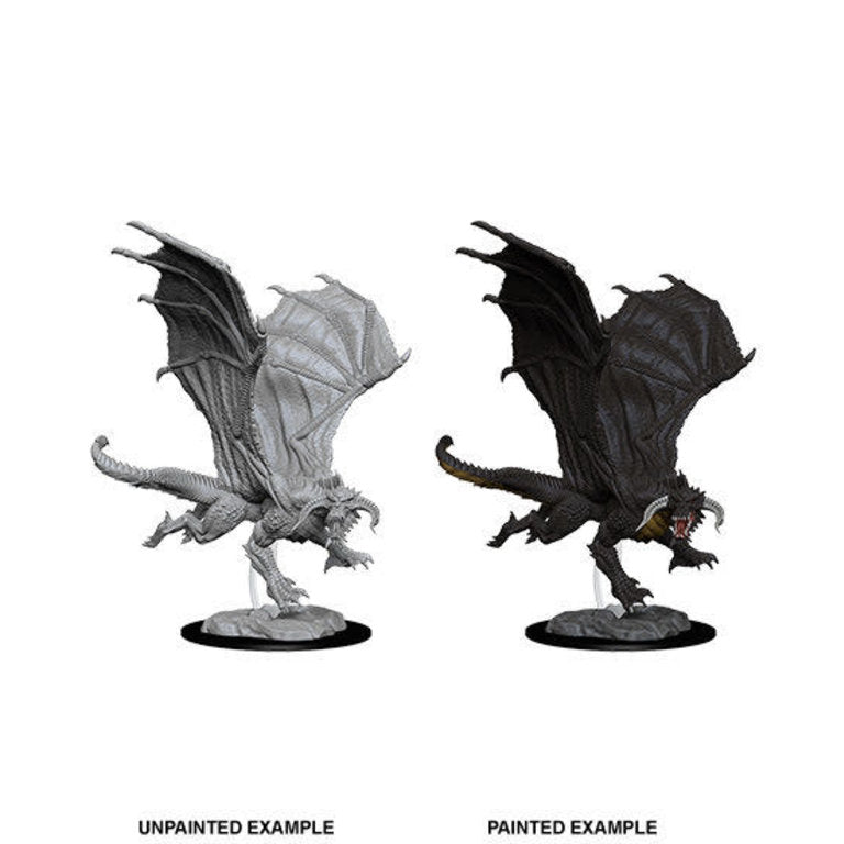 WizKids Dungeons & Dragons: Nolzur’s Marvelous Unpainted Miniatures - Young Black Dragon [Board Game Accessory] Board Game Wizards of the Coast   