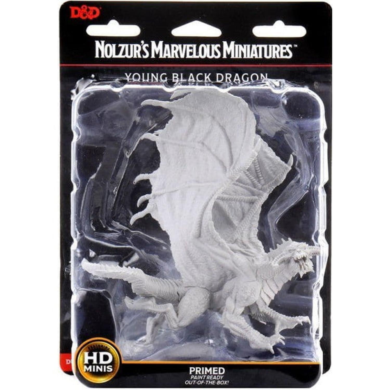 WizKids Dungeons & Dragons: Nolzur’s Marvelous Unpainted Miniatures - Young Black Dragon [Board Game Accessory] Board Game Wizards of the Coast   
