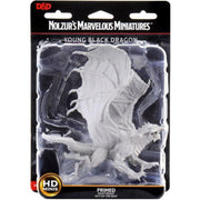 WizKids Dungeons & Dragons: Nolzur’s Marvelous Unpainted Miniatures - Young Black Dragon [Board Game Accessory] Board Game Wizards of the Coast   