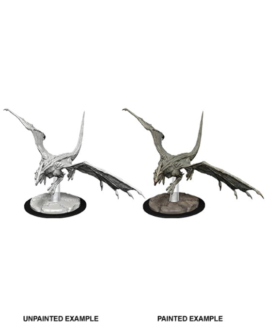 WizKids Dungeons & Dragons: Nolzur’s Marvelous Unpainted Miniatures - Young White Dragon [Board Game Accessory] Board Game Wizards of the Coast   