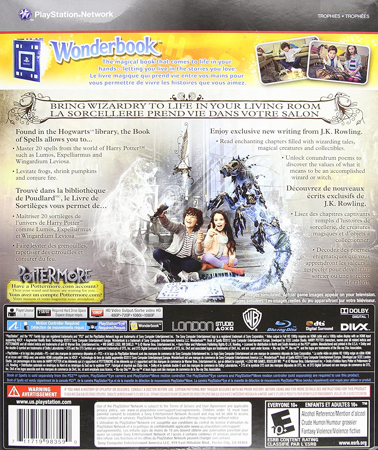 Wonderbook: Book of Spells [PlayStation 3] PlayStation 3 Video Game Playstation   