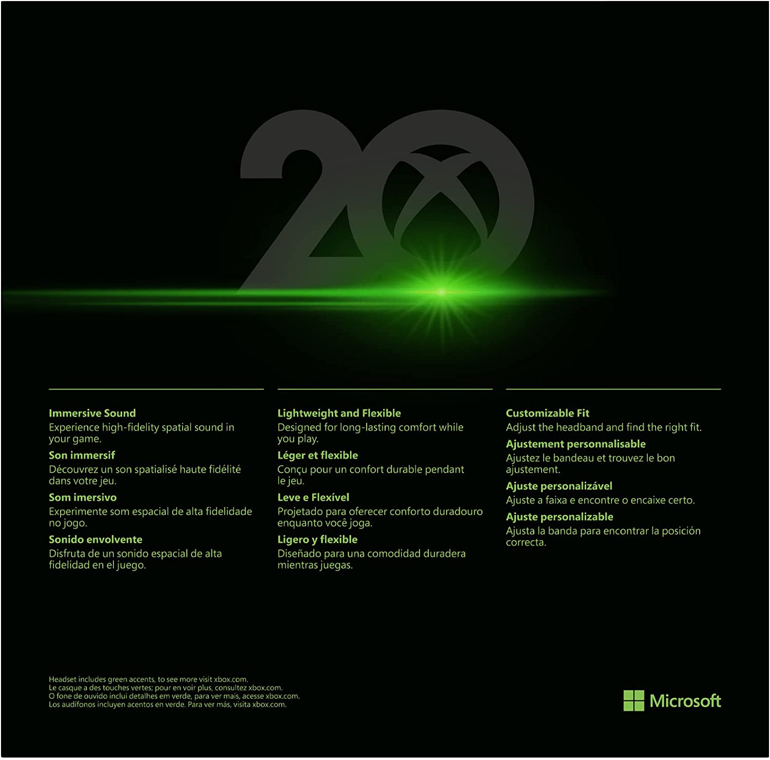 Xbox Stereo Headset - 20th Anniversary Special Edition [Xbox Series X/S + Xbox One Accessory] Xbox One Accessories Microsoft   