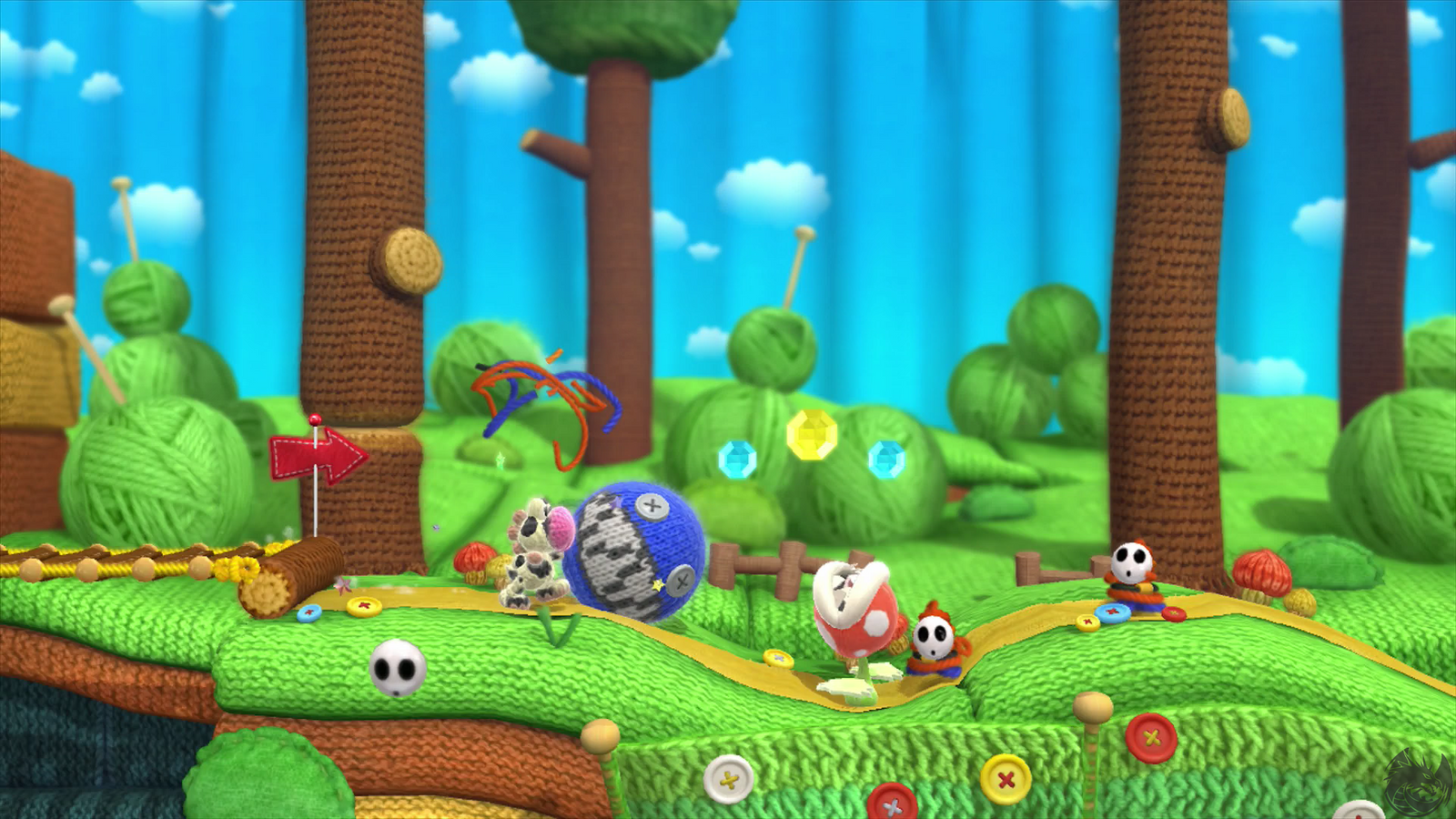 Yoshi's Woolly World + Green Yarn Yoshi Amiibo [Nintendo Wii U] Nintendo Wii U Video Game Nintendo   